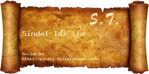 Sindel Tália névjegykártya